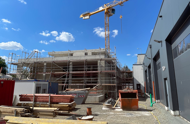 Rohbau des neuen Headquarters steht